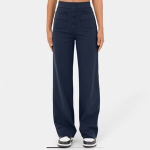 HALARA NWT Comfortable navy pull on work pants with pockets